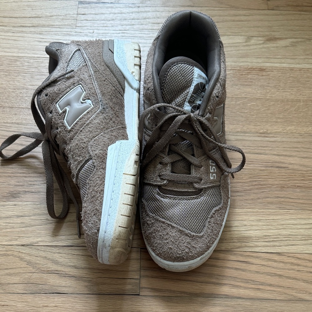 New Balance 550 Brown Suede Sneakers